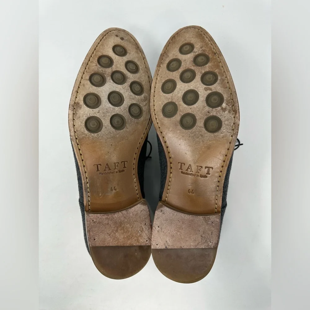 Taft‎ Kennedy Oxford Shoe in Grey Wool Cap Toe Size 44 EU 11 US